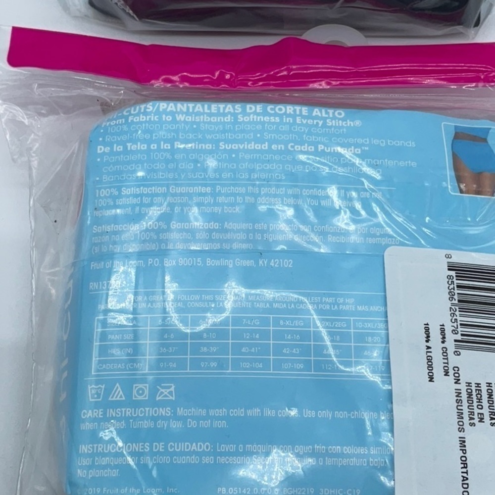 Fruit of the Loom 2/3 packs cotton hi-cuts - Picture 2 of 2